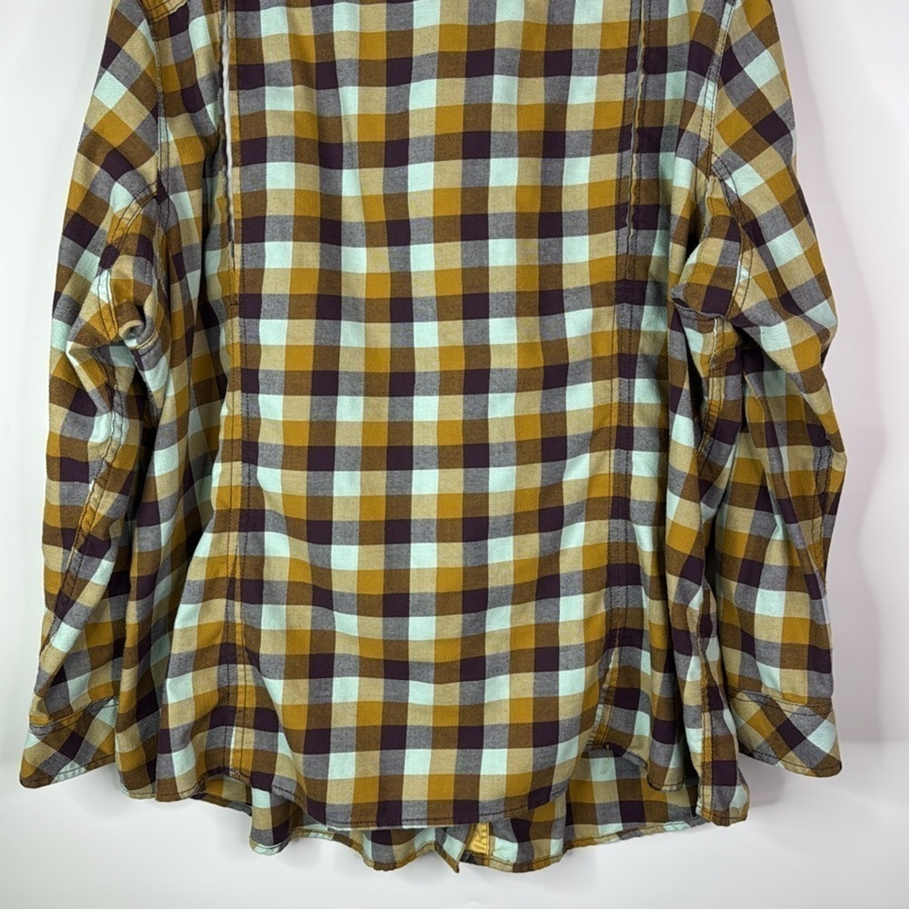 Duluth Trading 74762 Plaid Cotton Long Sleeve Button Down Shirt 3X - Picture 7 of 9